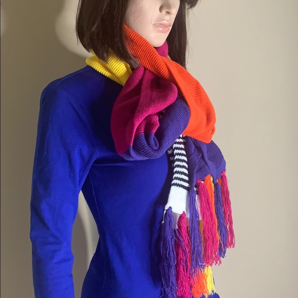 New York & Company Multicolored Patterned Scarf - image 3